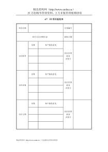 IT项目管理-4.7IT项目验收单