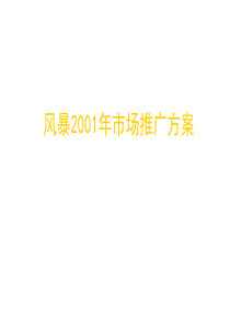 风暴2001年市场推广方案