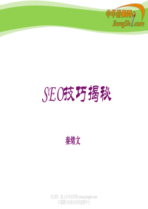 中华讲师网-秦绪文：SEO技巧揭秘