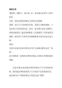 网络营销案例分析