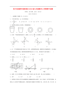 成都市高新南区2018届九年级数学上期中试题含答案