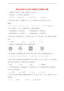 湖北省宜城市2018届九年级数学上期中试题含答案