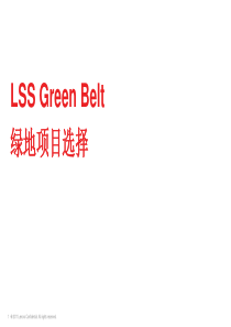 LSSGreenbelt绿带项目选择