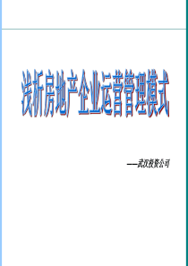 标杆房地产企业运营模式