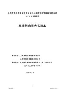 mdi扩建项目环境影响报告