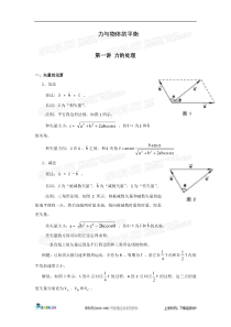 力与物体的平衡