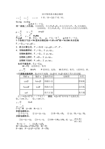 初中物理基本概念概要