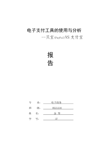 电子支付工具的使用与分析 --贝宝(PayPal)VS支付宝