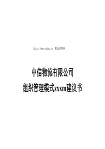 某某物流有限公司组织管理模式建议书（PPT66页）