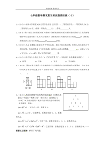 七年级数学复习培优提高训练（十）