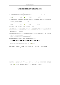 七年级数学复习培优提高训练（七）