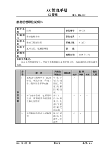 某航空物流公司航材经理职位说明书及关键绩效标准