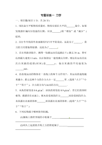 中考物理专项复习题2