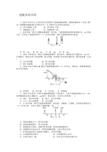 2015中考物理专题训练题 透镜及其应用