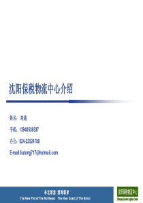 沈阳保税物流中心ppt-PowerPointPrese