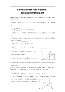 上海市初中数学竞赛(浦东新区选拔赛)[下学期]