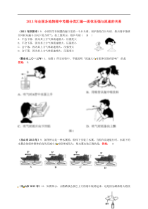 全国各地2013年中考物理题分类汇编 ---流体压强与流速的关系