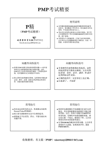 PMP项目管理师考试内容精选(1)