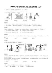 2013年揭阳市九年级化学竞赛试5