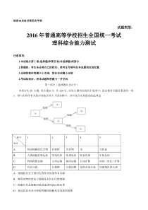 2016年北京理综高考试题