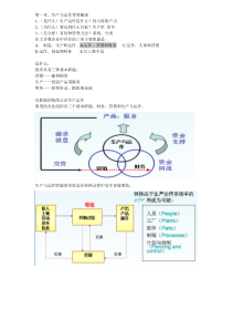 生产运营管理复习资料