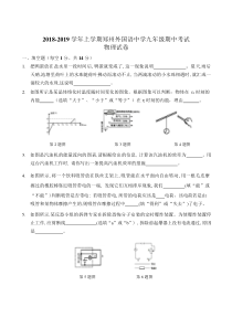 2018-2019学年河南省郑州外国语中学上期九年级物理期中试卷