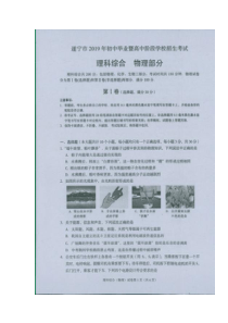 2019年四川省遂宁市中考理综物理试题