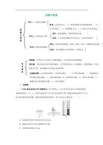 2020年各地中考物理模拟试题分类--质量与密度