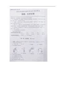 2020年湖北武汉中考化学真题