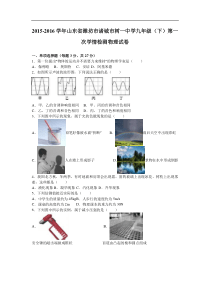 山东省潍坊市诸城市树一中学2016届九年级（下）第一次学情检测物理试卷