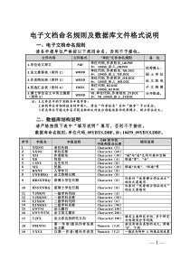 电子文档命名规则及数据库文件格式说明