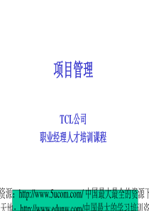 TCL项目管理资料（推荐PPT181）