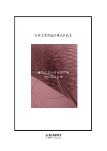 科尔尼公司报告：《电信运营商组织模式的改变》(pdf 18)