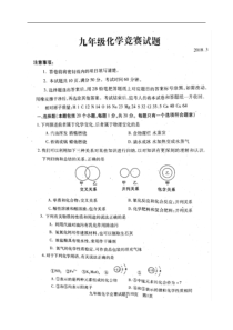 首发%5D山东省泰安市岱岳区2018届九年级3月竞赛化学试题