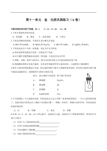 第十一单元  盐  化肥巩固练习（A卷）