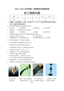 山东省菏泽市鄄城县2019届九年级上学期期末考试物理试题及答案