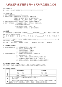 五年级数学下册《第一单元》知识点及配套练习