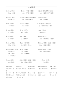 五年级语文上册多音字组词归类复习