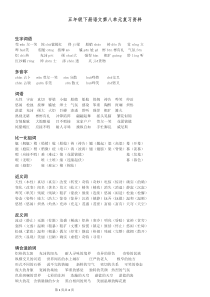 五年级下册语文第八单元复习资料