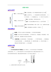 中考物理试题分类--质量与密度