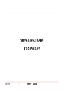 管控体系设计和运营体系提升管理咨询项目建议书