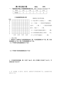 三年级下第六单元练习题