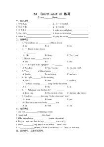 5A Unit1-unit 3练习题