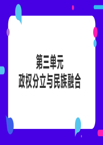 第三单元政权分立与民族融合