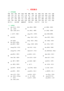 人教版小学三年级语文下册多音字、词语部分