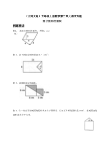 五年级上册数学第五单元组合图形的面积测试专题