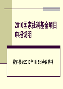 XXXX国家社科基金项目