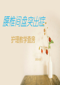 腰椎间盘突出教学查房2019.01.