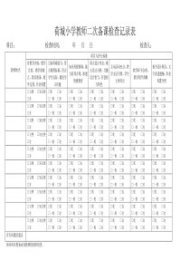 荷城小学教师二次备课检查记录表