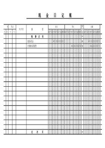 现金日记账(银行日记账)改进版